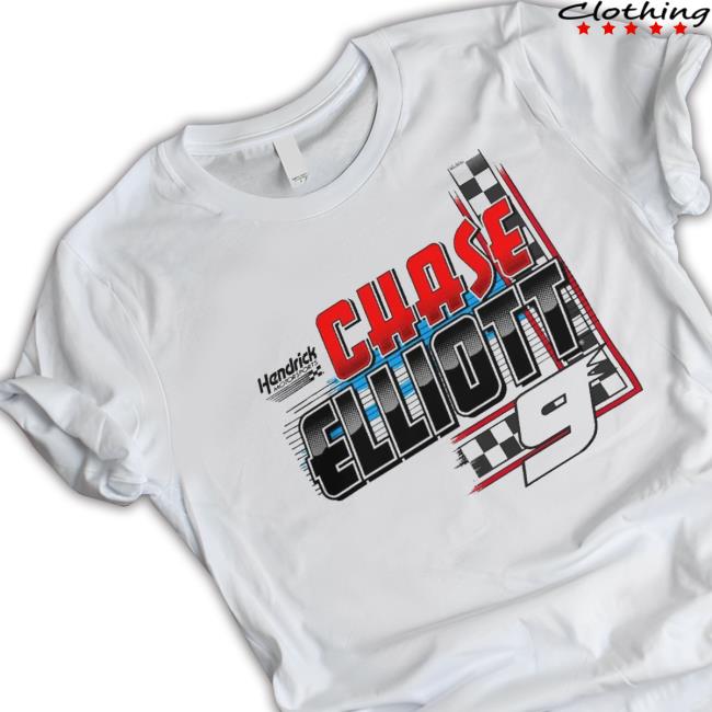 Chase Elliott Merch Throwback Shirt Gray