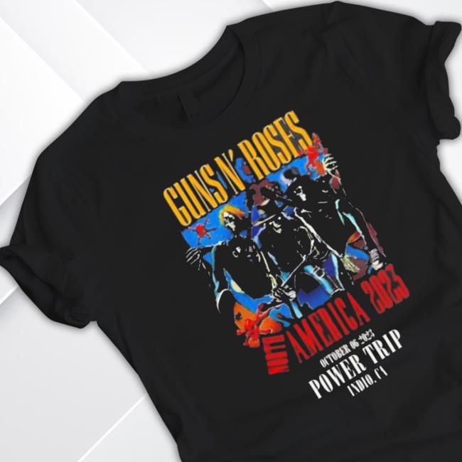 Official Guns N’ Roses October 06 2023 Power Trip Indio Ca New Shirt