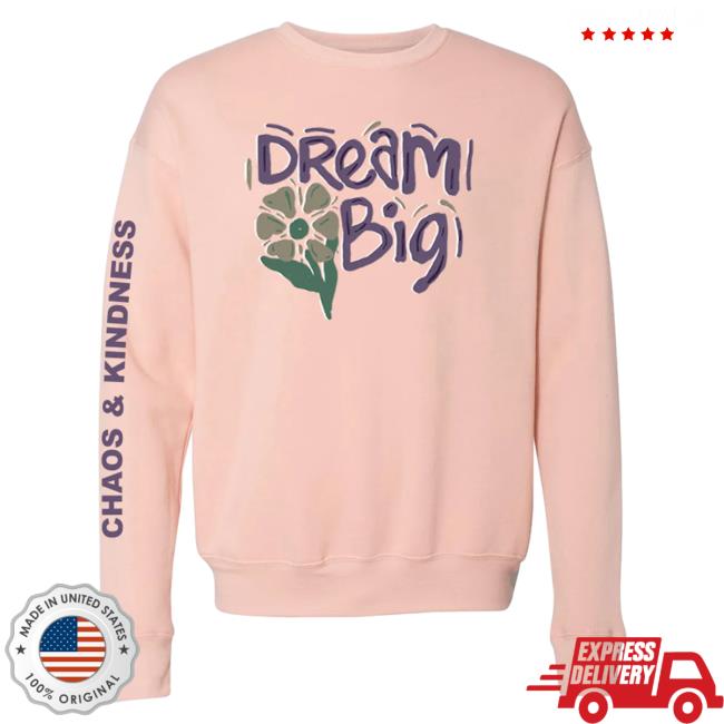 Official Chaos And Kindness Store Dream Big Popover Sweatshirt