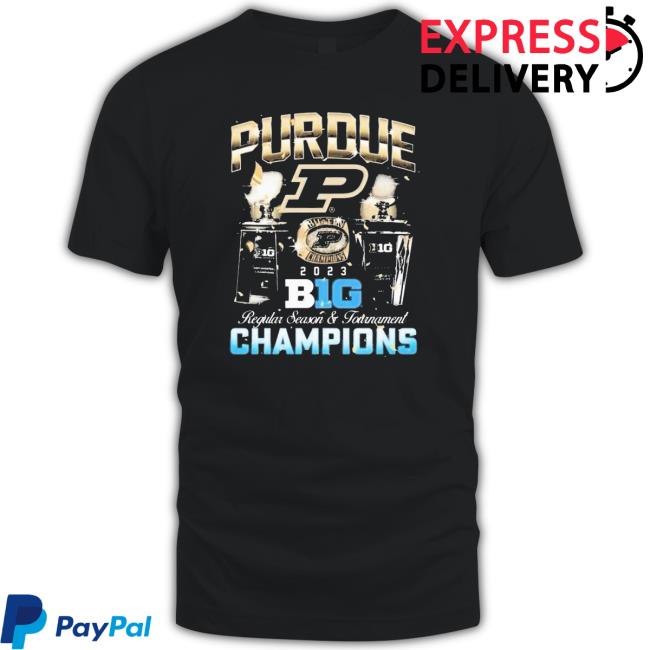 Purdue Men’S Basketball 2023 B1g Regular Season And Tournament Champions shirt, hoodie, tank top, sweater and long sleeve t-shirt