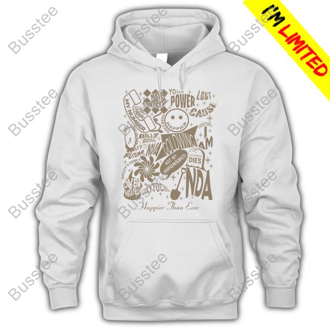 Threaddelight Happier Than Ever Tracklist Sweatshirt
