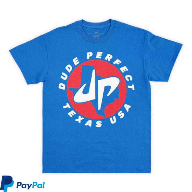 Official Dude Perfect Merch Store Dp X Texas Usa Unisex Sweatshirt (Blue) Dudeperfect Store