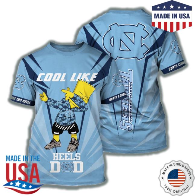 North Carolina Tar Heels Sport Fans 3D Long Sleeve T Shirt Gift For Dad