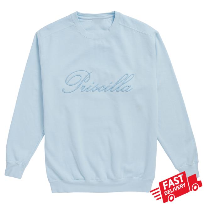 Official A24 Merch Store Priscilla Light Blue Hoodie A24 Shop