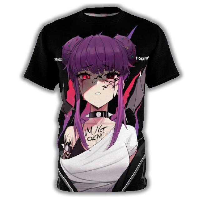 Budo V3 Sad Monster Anime Girl Unisex Aop Cut & Sew 3D Hoodie Sweatshirt