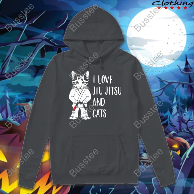 I Love Jiu Jitsu And Cats Tee Shirt