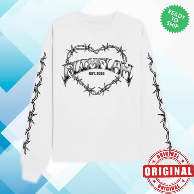 Official Flim Flam Merch Store Flimflam Barbed Wire Youth Tee White Flimflam Shop