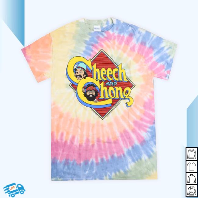 Official Hello Merch Cheech And Chong Rainbow Tie Dye Long Sleeve Tee Hellomerch Shop
