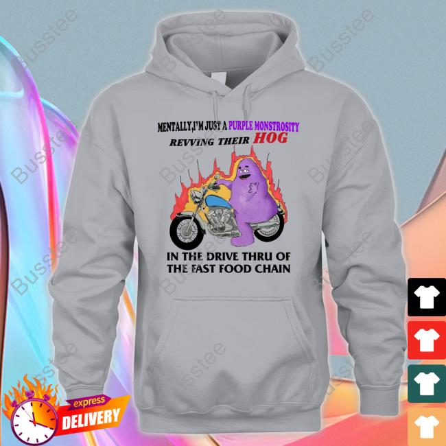 Mentally I'm Just A Purple Monstrosity Revving Their Hog In The Drive Thru The Fast Food Chain Tank Top Grimace