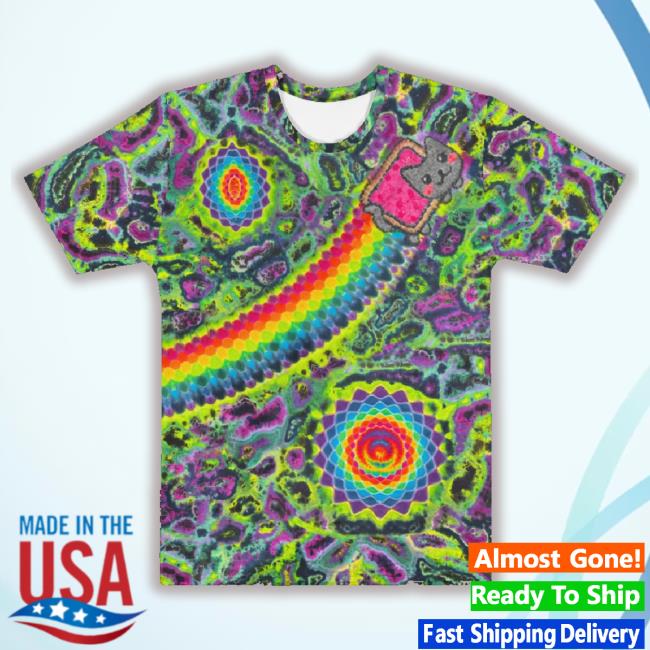 "Dye-An Cat" Print 3d Long Sleeve T Shirt