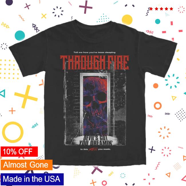 Original Sumerian Records Merch Store Through Fire - Nightmare Vintage Black Hoodie Sweatshirt Sumerianrecords Shop