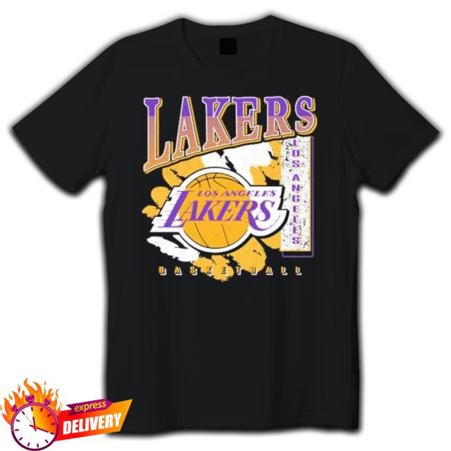 Mitchell And Ness L.A Lakers Paintbrush Crew Shirt