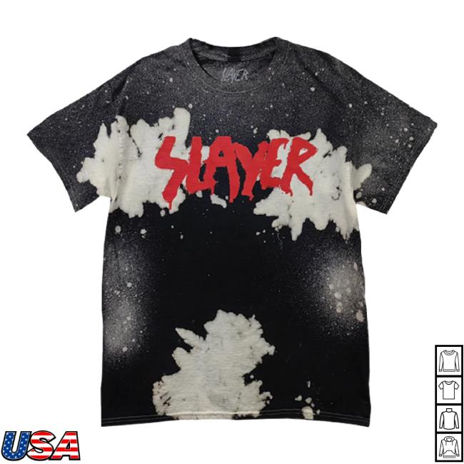 Trending Slayer Merch Store Old School Spray Paint Logo Custom Dye Hoodie Slayer Shop