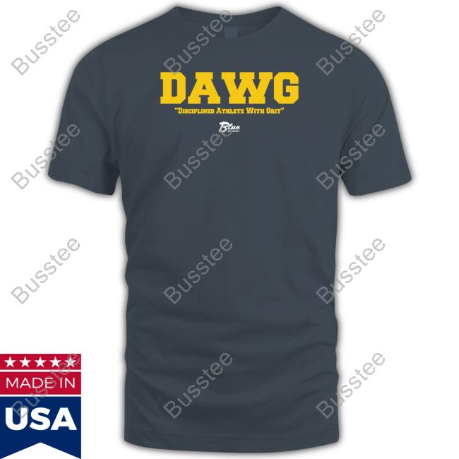 Michigan Men's Basketball Dawg Disciplined Athlete With Grit Hoodie Blue By Ninety Merch