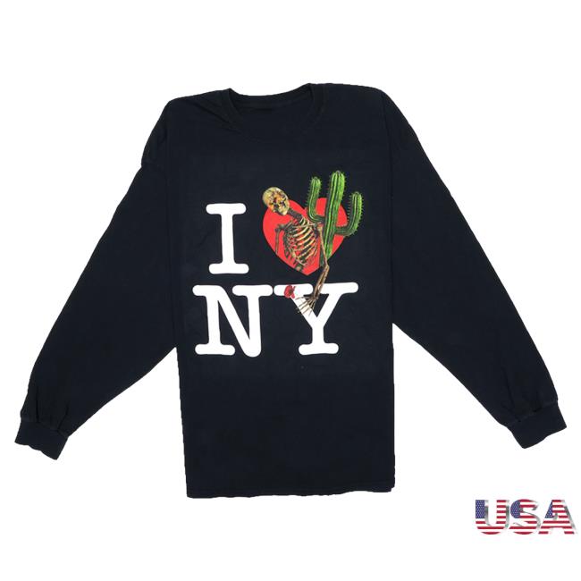Official Travis Scott Merch Store Travis Scott Astroworld I Love Ny Tee Shirt Black TravisScott Shop