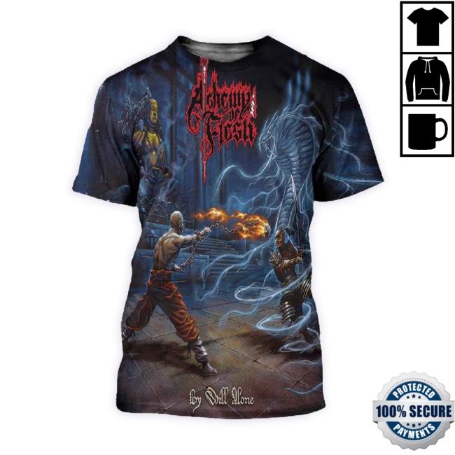 Official Death Metal Solo Brand Alchemy Of Flesh Released Latest Studio Album By Will Alone On November 17 2023 Via Redefining Darkness Records 3D Tee