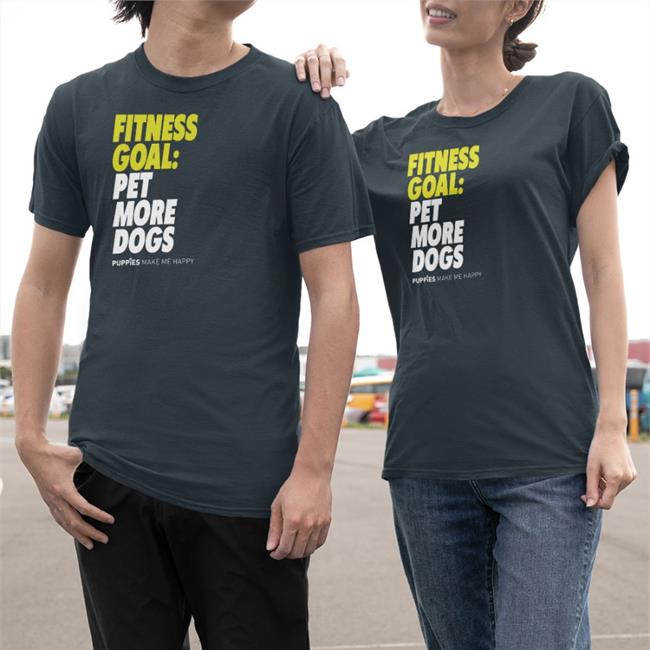 Johnny Conch Wearing Fitness Goal Pet More Dogs Puppies Make Me Happy Sweatshirt