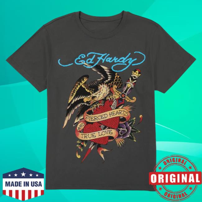 Official Ed Hardy Merch Store Rhinestone Eagle Dagger Top Shirt EdHardy Apparel Clothing Shop
