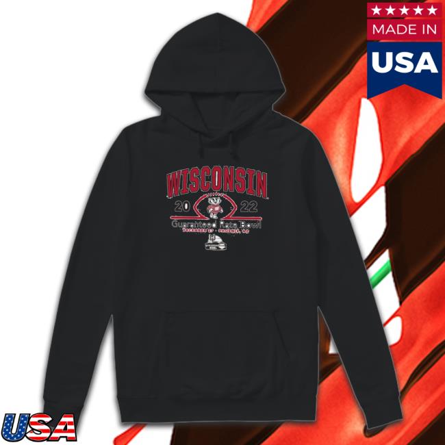 Guaranteed Rate Bowl 2022 Wisconsin Badgers Logo Hooded Sweatshirt Guaranteed Rate Bowl 2022 Wisconsin Badgers Logo Hoodie