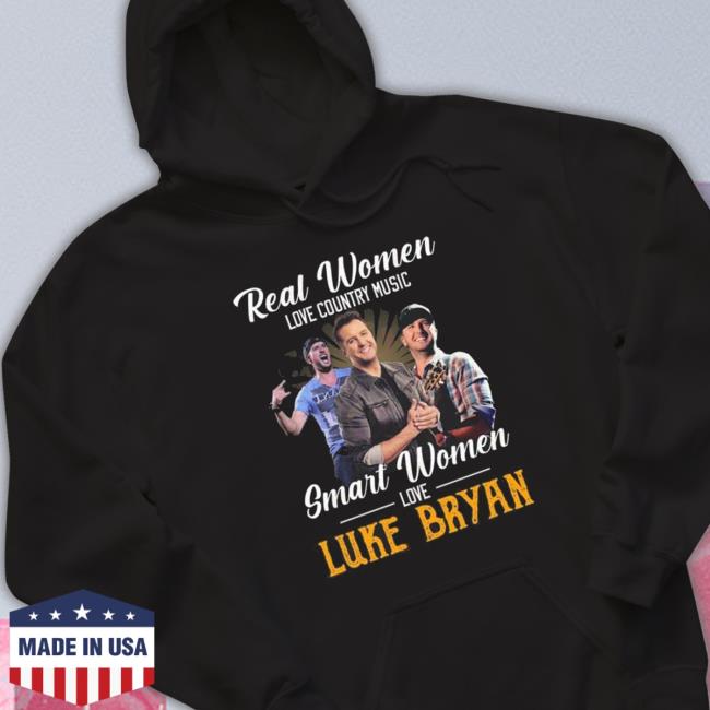 Real Women Love Country Music Smart Women Love The Luke Bryan Crewneck Sweatshirt