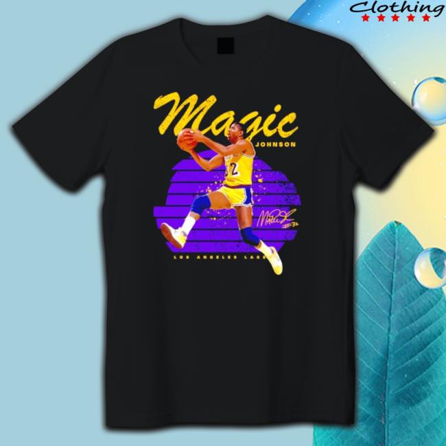 Magic Johnson Los Angeles Lakers Basketball Signature Shirts