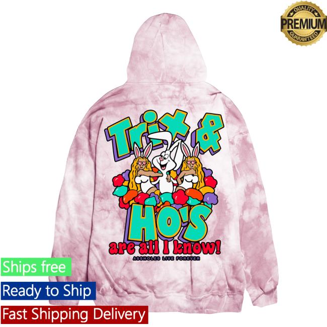 Official Linda Finegold Merch Store Trix And Hoes Long Sleeve Tshirt Bubblegum Tie Dye Lindafinegold Shop Tie-Dye