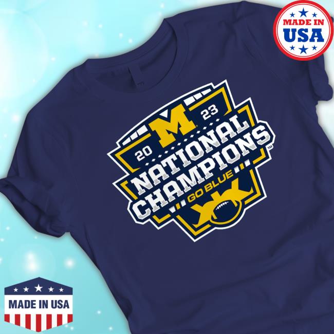 Men's Fanatics Branded Navy Michigan Wolverines College Football Playoff 2023 National Champions Logo Sweater
