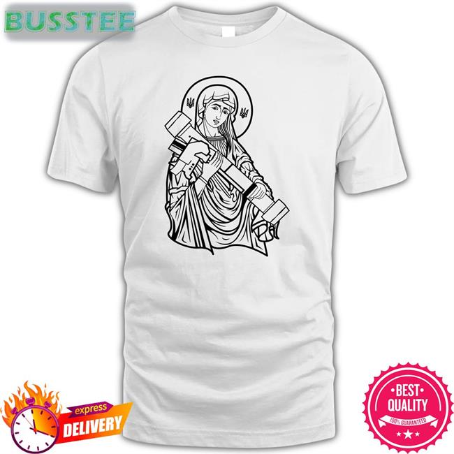 Made In Ukraine - Army Green Saint Javelin Outline Shirt