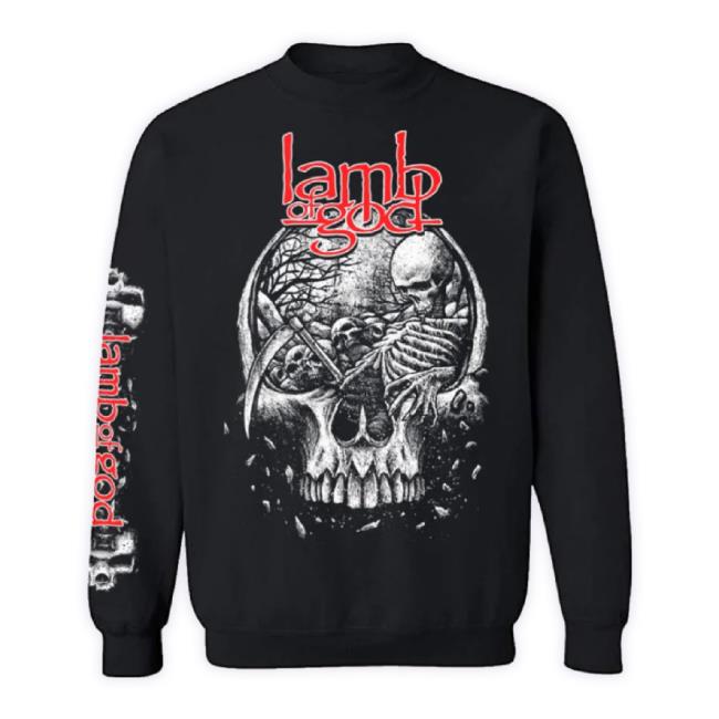 Official Lamb-Of-God Merch Store Lamb-Of-God Tomb Skull Hoodie Sweatshirt Lamb-Of-God Shop