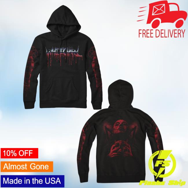 Official Merch Now Whitechapel Logo Spider Black Tie Dye Crewneck MerchNow