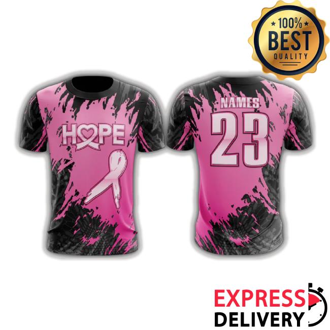 Breast Cancer Awareness - Hope - Short Sleeve Jersey - Pink/Black Camo (Customized Buy-In) Sweaters