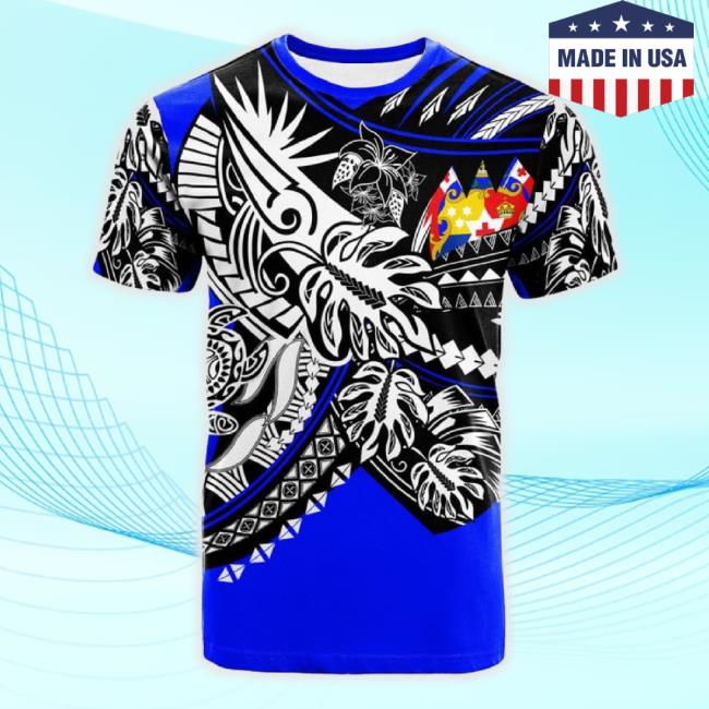 Tonga T Shirt Tribal Jungle Blue Pattern - Tonga Sweatshirt