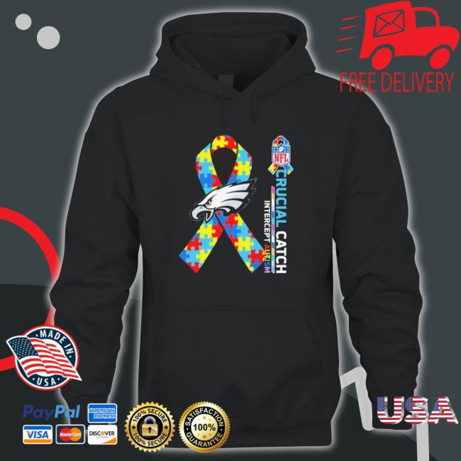 Philadelphia Eagles Crucial Catch Intercept Autism Hooded Sweatshirt