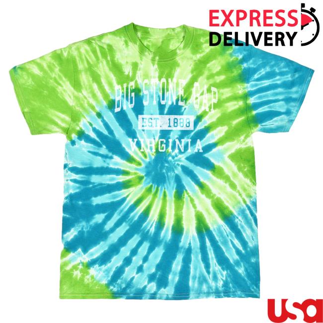 Official Hometown Apparel Clothing Merch Big Stone Gap Virginia Classic Established 1888 Tie-Dye Tee Shirt S - 5XL Tie Dye St. Lucia