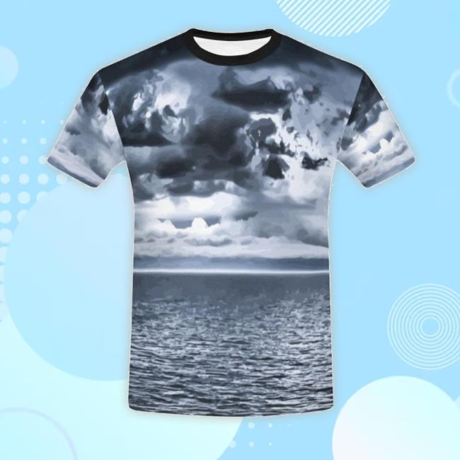 Men's Art Ocean Cloudy Short Funny