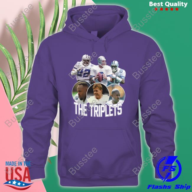Dak Prescott The Triplets Emmitt Smith Troy Aikman And Michael Irvin Hoodie