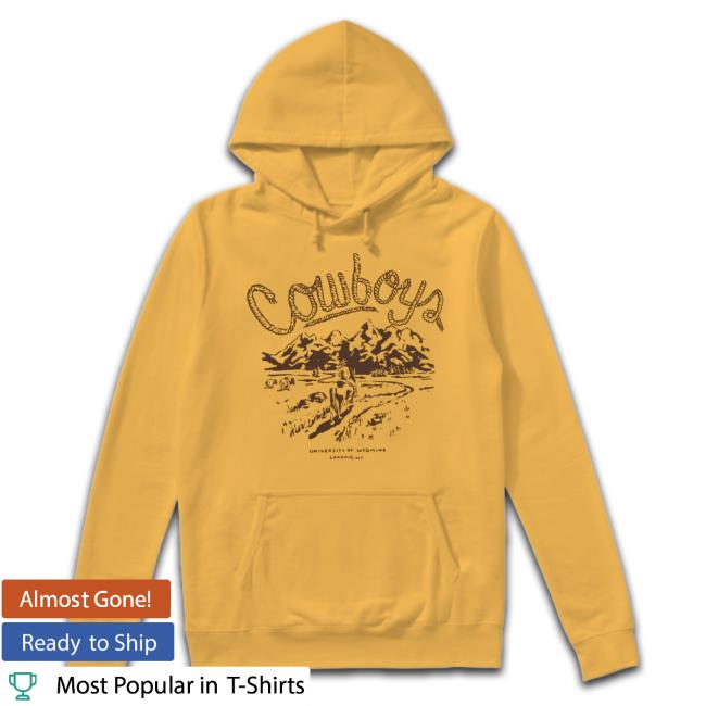 University Of Wyoming Cowboys Lasso Vintage Illustration Long Sleeve