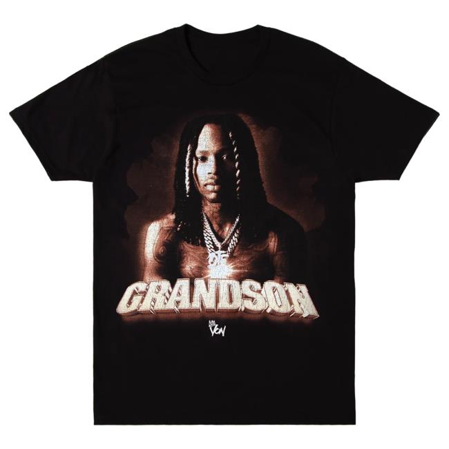 Official Merch Bar Store King Von Glowing Tee Black MerchBar KingVon Apparel Clothing Shop