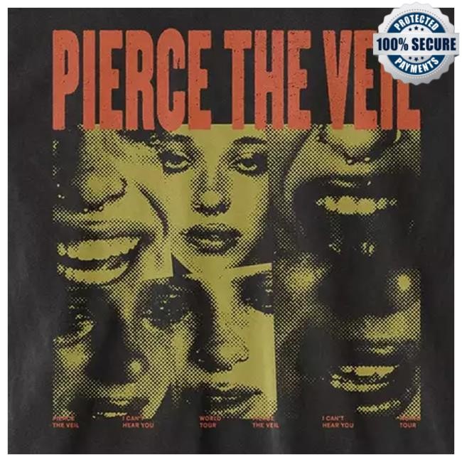 Hot Topic Merch Pierce The Veil Faces Collage Boyfriend Fit Girls Shirt