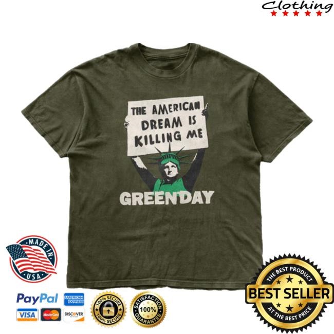 Green Day Saviors Tour Merch Lady Liberty Protest T-Shirt,Hoodie,Sweatshirt Greenday Store