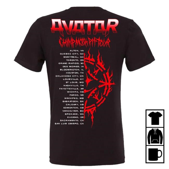 Official Avatarmetal Merch Chimp Mosh Pit Tour Crewneck Sweatshirt