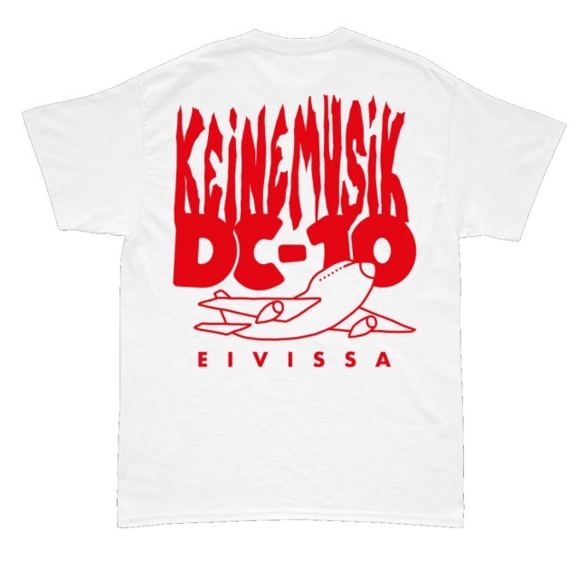 Keinemusik X Dc10 2025 White-Red Tee Shirt Keinemusik Merch Store