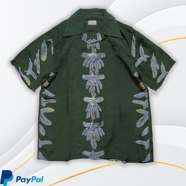 Cotwohk Merch Kapital Silk Rayon Eagle Jewel Pt Aloha Long Sleeve T Shirt