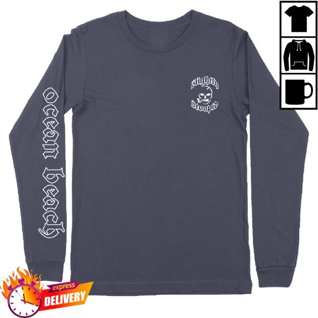 Official Slightly Stoopid Merch Smoking Skull New Shirt Navy