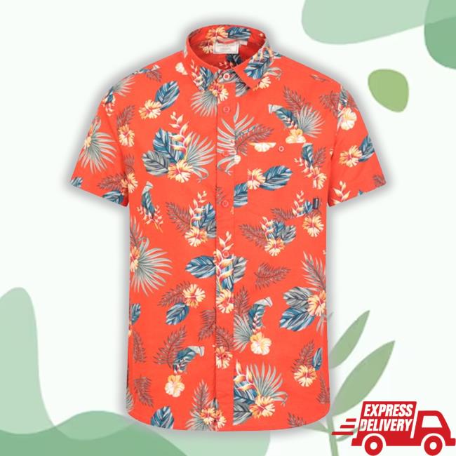 Mountainwarehouse Merch Mountain Ware House Hawaiian Short Sleeve Mens Tee Shirt