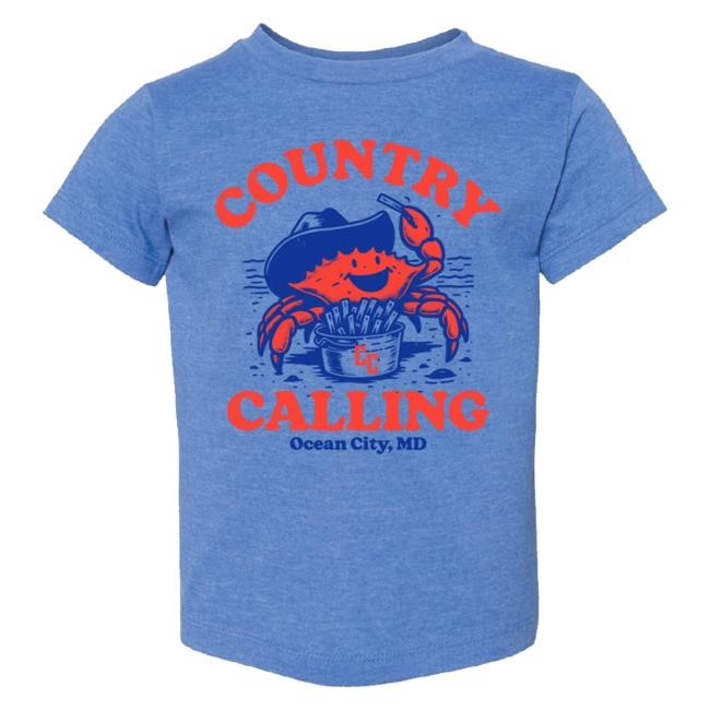 Oceans Calling Festival Shop Merch Toddler Country Calling Crab Hooded Sweatshirt