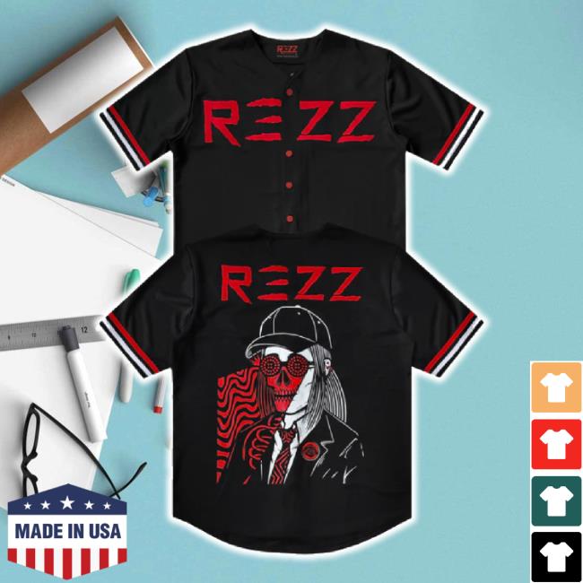 Original Rezz - Death Stare Baseball Jersey Shirt Red Black Rezz Official Shop