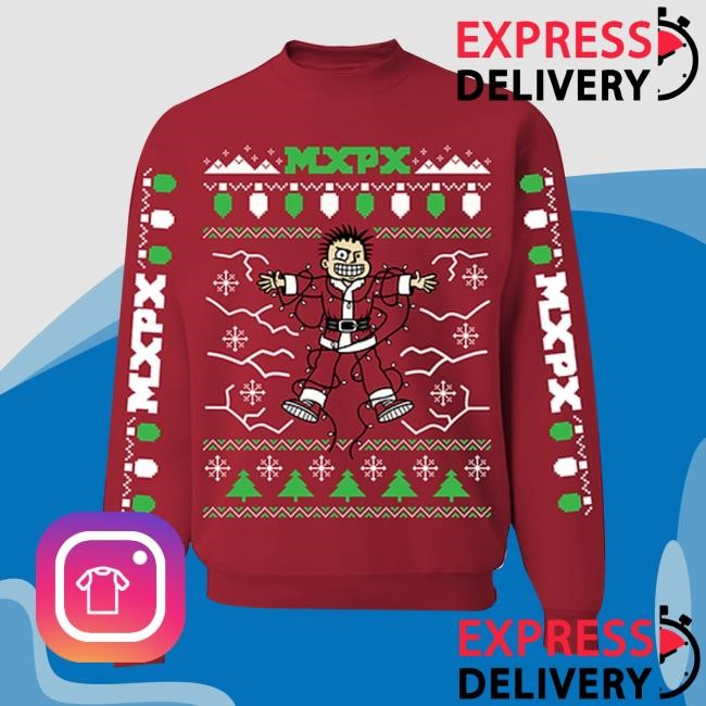Mxpx Merch Store Ugly Px Santa Crew Neck Tee