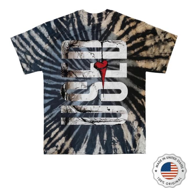 The Used Merch Vertical Heart Dyed Tee