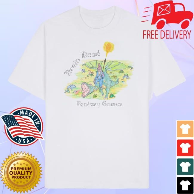 Brain Dead Merch Store Dragon Rider T-Shirt - White t-shirt, hoodie, tank top, sweater and long sleeve t-shirt